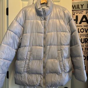 Old Navy puffer coat grey size extra large. Like new